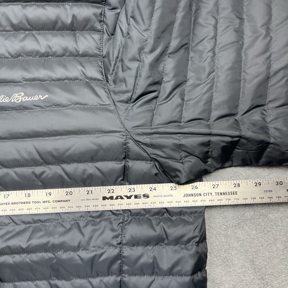 Eddie Bauer Men's Black Hooded Packable Down Jacket - Picture 11 of 12